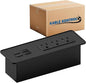 Kable Kontrol Recessed Power Strip with Fast Charging 2 PD65W USB-C Ports, 2 USB-A Ports, 3 Power Desk Outlets, Flush Mount Furniture Charging Station Grommet for Side Table, End Table - Black, 20 Pcs