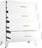Metal Dresser, White Tall Dresser for Bedroom, 43.11" H Dressers & Chests of Drawers, 4 Drawer Dressers for Living Room, Entryway, Hallyway (White, 4 Drawers)
