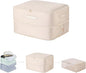 Ultra Space Saving Self Compression Organizer, 2025 New Large Capacity Storage Bag, Thick Satin Fabric Heavy Duty Bags for Comforters Blankets Bedding Duvet (Beige, Large, 21x17x12in)