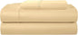 CHATEAU HOME COLLECTION 100% Egyptian Cotton Bed Sheets Twin, 3 Piece 400 Thread Count twinSheet Set Fits Upto 17", Soft & Comfy Sateen Weave, Machine Washable Luxury Bedding- Semolina