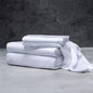 LUXOME Luxury Sheet Set | 100% Rayon (Viscose) from Bamboo | Full Size - White | Deep Pockets | 4-Piece Set (Fitted, Flat, 2 Pillowcases)