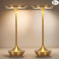 2 Pack LED Rechargeable Cordless Table Lamps,Portable Outdoor 6000 mAh Battery Operated Table Light Touch Control 3 Color Dimmable Waterproof for Patio/Cofee/Restaurant/Camping/Dining/ Bedroom-Gold