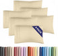 King Pillow Cases Set of 6 - Ultra Soft Hotel Quality Pillowcase Covers - Comfy & Wrinkle Free - Shrink, Stain and Fade Resistant - Easy-Care, Machine Washable Pillow Protectors - 6 Piece Set - Cream