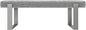 VANT Upholstered Bed Bench - Metallic Silver - Brushed Nickel - Contemporary Modern, Bedroom Bench Seat, Hallway, or Entryway