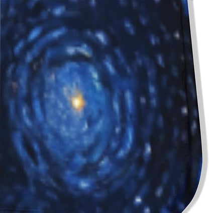 Machine Washable 5' x 8' Oil Painting-Style Area Rug, Bule Floor mat, Suitable for bedrooms, Girls' Room Bedside, Living Room, Dining Room, Office, Non-Slip Low-Pile Stars and Swirls Carpet