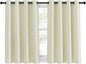 NICETOWN Blackout Kitchen Window Curtain 45 inches Length - Thermal Insulated Solid Grommet Sound & Light Reducing Room Darkening Drape for Bathroom (Beige, 1 Panel, W52 x L45)