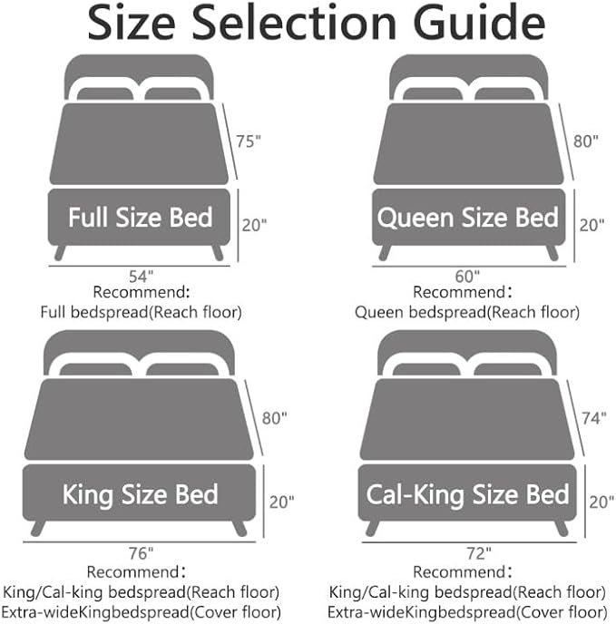 CHIXIN Oversized Bedspread Coverlet Set King Size - Lightweight Bedding Cover - Beautiful Stitching - 5 Piece Reversible Bedspread - Gorgeous Damask Paisley Pattern (King, Seaglass)
