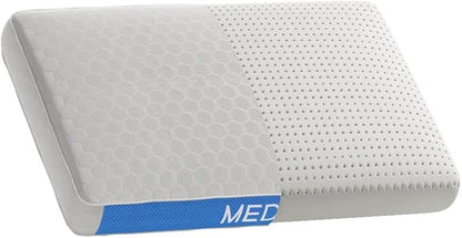 Glacia Contour High 6-inch Memory Foam Pillow – Extra Loft Side Sleeper Pillows for Adults | Thick Gel-Infused Ergonomic Pillow for Shoulder Pressure Relief, Queen Size
