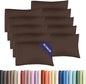 King Pillow Cases Set of 10 - Ultra Soft Hotel Quality Pillowcase Covers - Comfy & Wrinkle Free - Shrink, Stain and Fade Resistant - Easy-Care, Machine Washable Pillow Protectors - 10 Pcs Set - Brown