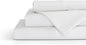 Linen Home 100% Cotton Percale Sheet Set, Twin Size, White, Deep Pocket, 4 Pieces Set - 1 Flat, 1 Deep Pocket Fitted Sheet and 2 Pillowcases, Crisp Cool and Strong Bed Linen