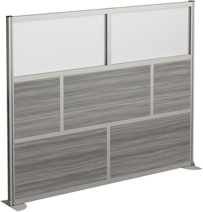 NBF Office Partitions - Cubicle Privacy Panel Wall Divider - Modern Room Separator with Quick Assembly - Indoor Laminate Free Standing Portable Room Divider Panel - 76" H x 96" W (Gray)