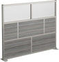 NBF Office Partitions - Cubicle Privacy Panel Wall Divider - Modern Room Separator with Quick Assembly - Indoor Laminate Free Standing Portable Room Divider Panel - 76" H x 96" W (Gray)