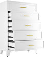 Metal Dresser, White Tall Dresser for Bedroom, 53.54" H Dressers & Chests of Drawers, 5 Drawer Dressers for Living Room, Entryway, Hallyway (White, 5 Drawers)