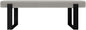 VANT Upholstered Bed Bench - Zigrino Oyster - Matte Black - Contemporary Modern, Bedroom Bench Seat, Hallway, or Entryway