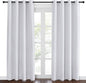 NICETOWN Room Darkening Window Curtain Panel - (Greyish White/Silver Grey Color) Solid Thermal Insulated Blind Privacy Drape for Bedroom,52x84 inches, 1 Pack