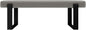 VANT Upholstered Bed Bench - Zigrino Mineral - Matte Black - Contemporary Modern, Bedroom Bench Seat, Hallway, or Entryway