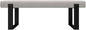VANT Upholstered Bed Bench - Ribbed Stone - Matte Black - Contemporary Modern, Bedroom Bench Seat, Hallway, or Entryway