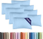 King Pillow Cases Set of 8 - Ultra Soft Hotel Quality Pillowcase Covers - Comfy. Cozy & Wrinkle Free - Shrink, Stain and Fade Resistant - Machine Washable Pillow Protectors - 8 Piece Set - Light Blue