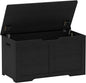 Timberer 31.5" Storage Chest, Wooden Storage Bench, Lift Top Toy Chest with 2 Safety Hinges, Large Toy Box, Entryway Shoes Bench for Living Room, Bedroom, Black