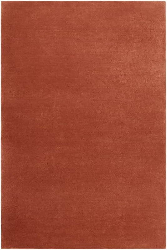 Hand-Tufted Wool Runner Area Rug – Soft Premium Wool Carpet for Living Room, Bedroom & Home Décor – 3X10 ft| Brick Red – Durable, Non-Slip Backing, Handcrafted Rug