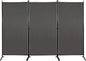 MAYOLIAH Partition Room Dividers 3 Panel Folding Privacy Screens 6 Ft Tall Portable Office Walls Dividers for Room Separator 102"x20"x71", Grey