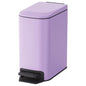 Cesun Small Bathroom Trash Can with Lid Soft Close, Step Pedal, 6 Liter / 1.6 Gallon Stainless Steel Garbage Can with Removable Inner Bucket, Anti-Fingerprint Finish (Purple)