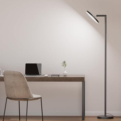 Floor Lamps for Living Room, 32W 3000LM Super Bright LED Torchiere Floor Lamp with Remote & Touch Control, 69" Modern Tall Standing Lamp with 350°Rotating Head for Reading Office Bedroom (Black)