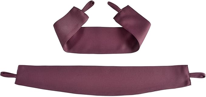 MIUCO Room Darkening Grommet Blackout Window Curtains Panels for Bedroom Set of 2 52x84 Inch Aubergine, Bonus 2 Tie Backs Included