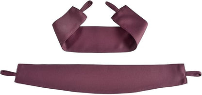 MIUCO Room Darkening Grommet Thermal Insulated Blackout Window Curtains Panels for Bedroom Set of 2 52x95 Inch Aubergine, Bonus 2 Tie Backs Included