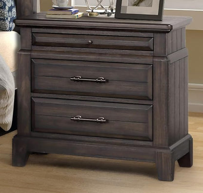 2 Drawer Nightstand Set of 2, Matching Bedside Tables with Modern Design and Easy-to-Clean Surfaces