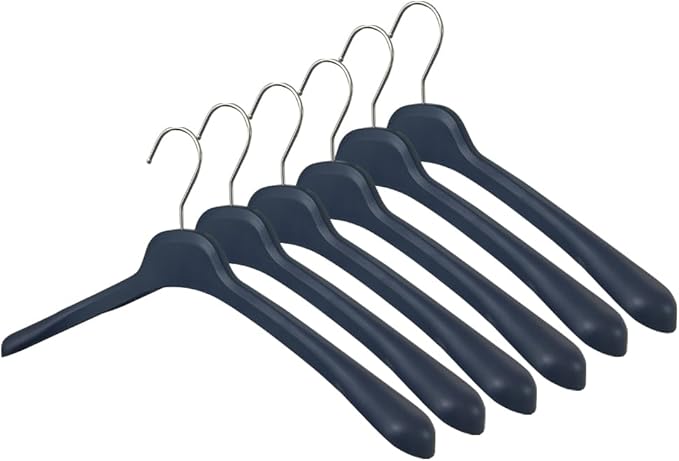 All Hung Up Hangers Plastic Coat Hangers, Clothes Hangers (Navy Blue, 100pk)