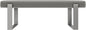 VANT Upholstered Bed Bench - Zigrino Mineral - Brushed Nickel - Contemporary Modern, Bedroom Bench Seat, Hallway, or Entryway