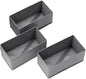 Sock Drawer Organizer 3 Pack, Fabric Drawer Organizer Clothes with Fixed Dividers, Sock Organizer for Dresser, Closet and Storage Bins