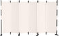 Room Divider, 6 Panel Upgraded Folding Privacy Screen, 132” Highly Secretive Separation with 4 Metal Feet, Partition Screen, Lightweight Freestanding Wall Divider Bedroom (White)