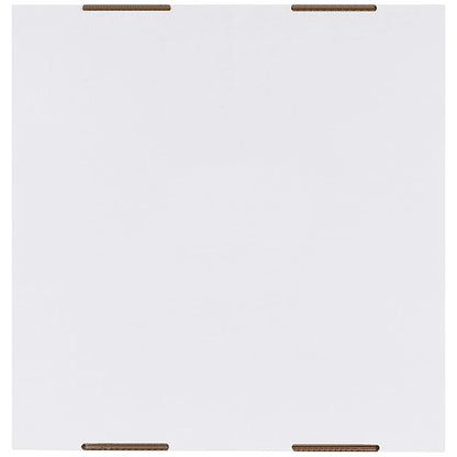 Box USA 40 or 50 Gallon Corrugated Cardboard Trash Can and Recycling Bin Lids (10-Pack) 18"L x 18"W x 3"H, White, Reusable and Disposable Garbage Lid for Parties and Outdoor Events