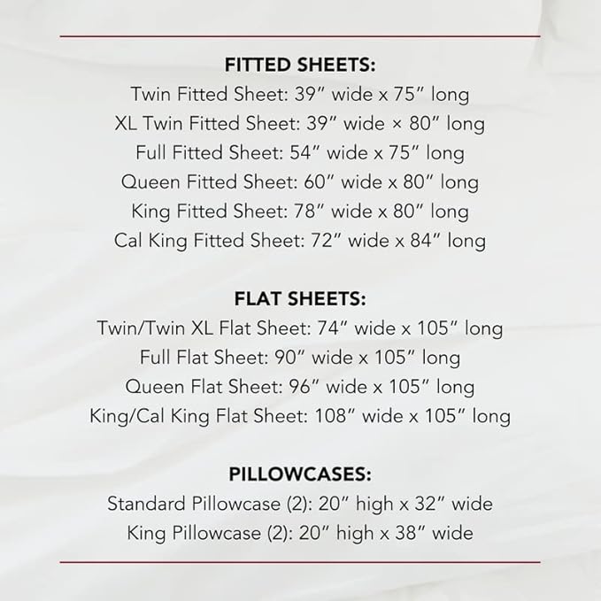 Red Land Cotton Luxury Sheet Set | 100% American Grown Cotton Basics | Premium Hotel Ultra-Soft Lightweight 4 Piece USA Made Deep Pocket Fitted, Flat Sheet, & pillowcases Percale Weave (Twin XL/White)
