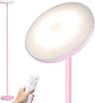 SUNMORY Soft Pink Torchiere Floor Lamp for Bedroom and Office – Elegant Standing Lamp with Modern Design, Perfect for Ambient Lighting in Living Spaces