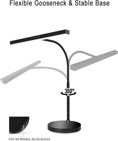 Piano Light for Upright Piano,Wide Illumination Covering Music Sheet 88 Key LED Piano Lamp for Grand/Digital Pianos,Dimmable Desk Lamp 3 Color Modes,Gooseneck,Timer,Eye Care Music Stand Light Black