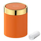 Mini Trash Can with Lid, Desktop Small Trash Can Recycling Bin Cute Metal Garbage Can for Tabletop Countertop Use,Stainless Steel 0.4Gal/1.5L Waste Bin for Office Parlor Car Bedroom,Swing Lid Open