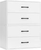 Giantex Stackable 2-Drawer Dressers for Bedroom - Short Dresser Two Drawer Storage Cabinet w/Handles & Anti-Topping Device, Small Dresser Chest of 2 Drawers for Closet Bedroom (2, White)