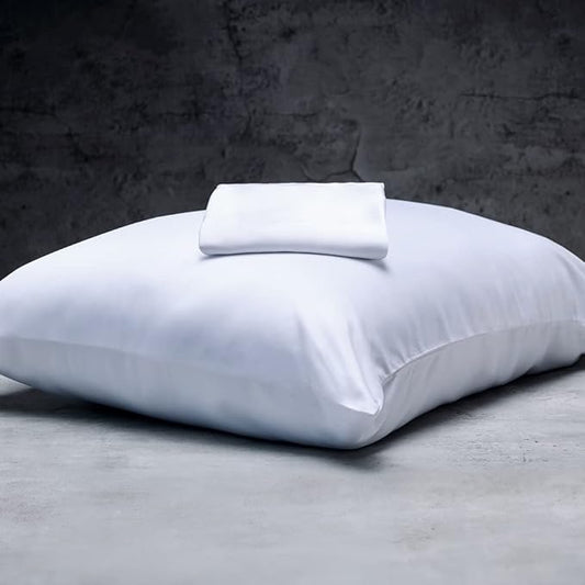 LUXOME 100% Rayon (Viscose) from Bamboo Pillowcase Set (Standard/Queen) | 400 Thread Count | Moisture-Wicking | Envelope Closure | White