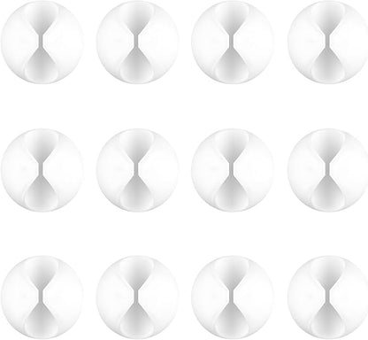 12 Pack Cable Clips, Znben Wire Organizer Holder Adhesive Cord Management Charger Wire Holder Clips for Desk, Home, Office, Car, Cubicle, Nightstand White