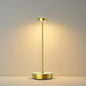 Cordless LED Table Lamp，Rechargeable Battery Desk Lamps, 3 Color Stepless Dimmable Metal Battery Table Lamps, Portable Waterproof Table Light for Indoor/Outdoor/Restaurant (Brass)