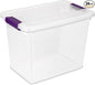 Sterilite 24-Pack 27 Quart ClearView Latch Box, Stackable Organizer Bins with Latching Lids - Clear Plastic Organization Containers for Closet, Bedroom, Shelving Units and Everyday Home Storage