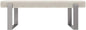 VANT Upholstered Bed Bench - Micro Suede Neutral Sand - Brushed Nickel - Contemporary Modern, Bedroom Bench Seat, Hallway, or Entryway