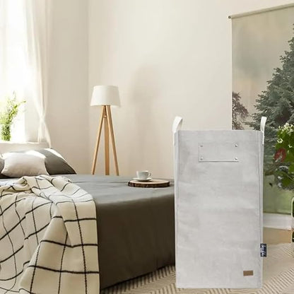 Deeablo New York - Sustainable Reusable Indoor Recycling Bin for Kitchen, Multipurpose Recycle Bin, Large Recycling Bins for Home, Washable Paper Bag for Recycling (Grey)