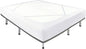 Biscaynebay Decorative Box Spring Cover King & Cal King Size, White Luxurious Jersey Knitting Stretchy Wrap Around 4 Sides Bed Skirt for Home/Hotels, Easy Fit Wrinkle & Fade Free Machine Washable