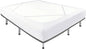 Biscaynebay Decorative Box Spring Cover Queen Size, White Luxurious Jersey Knitting Stretchy Wrap Around 4 Sides Bed Skirt for Home/Hotels, Easy Fit Wrinkle & Fade Free Machine Washable