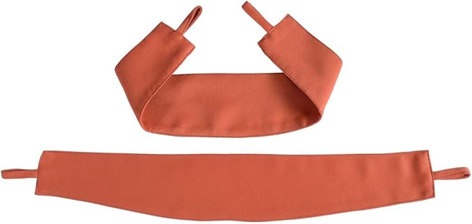 MIUCO 1 Pair Thermal Insulated Grommet 52-Inch-by-95-Inch Blackout Window Curtain Panels with 2 Tie Backs, Rust