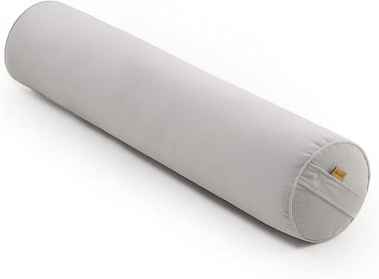 Long Pillow for Bed – Round Bolster Pillow for Adults, Body Pillow for Sleeping, Ergonomic Support,39.37x 7.87 Inches,Silver Gray